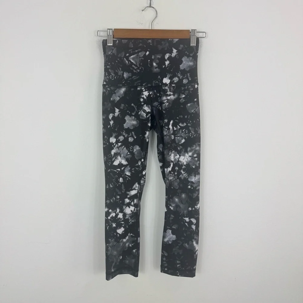 Lululemon Wunder Under Crop Hi-Rise Dusk Tie Dye Leggings Size 4